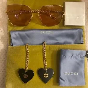 Gucci | Accessories | Brand New Gucci Gg724s 005 Gold Square  display picture 2